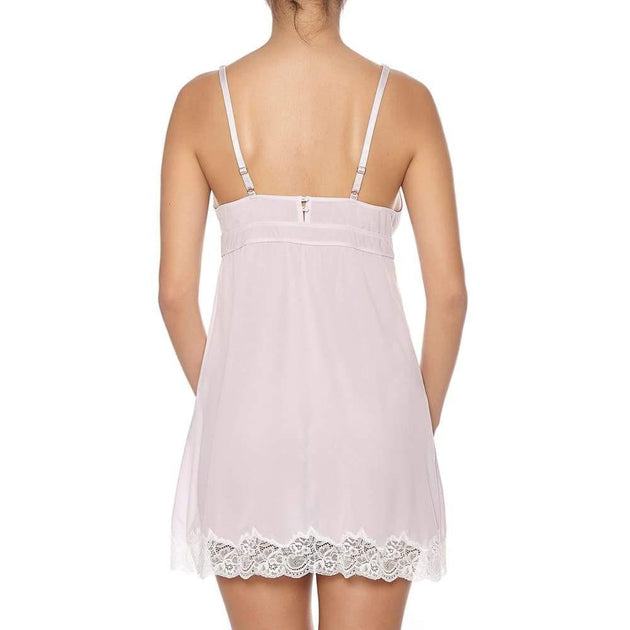 Lace and Mesh Push-up Babydoll - Candy pink