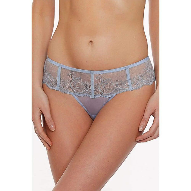 TANGNADE Women's Sexy Underpants Open Crotch Panties Low Waist Lace Briefs  Underwear Navy Blue + M