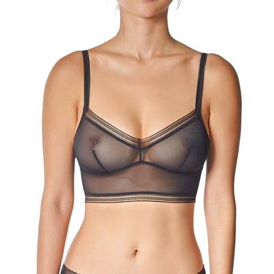 ELSE Bare stretch-tulle underwired bra