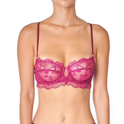 All-Lace Underwire Balconnette Bra with Double Straps - Déesse Collection